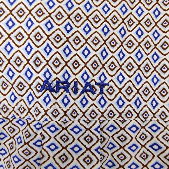 Ariat Shirt Women's Size S/P Geometric Western Long Sleeve Button Down - Picture 7 of 10